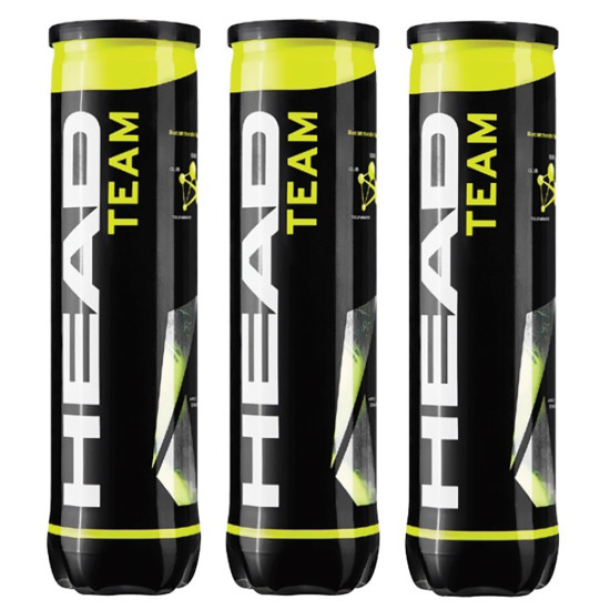 Head Tennis Balls Pack of 12 (3 Tubes of 4)